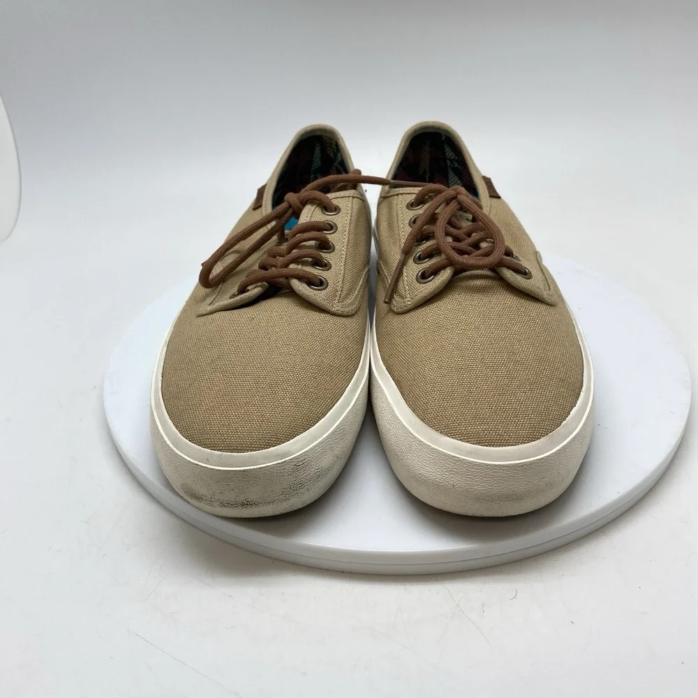 Vans Authentic Mens‎ 8.5 Tan Athletic Skateboard Aldrich Canvas TB9C Sneakers